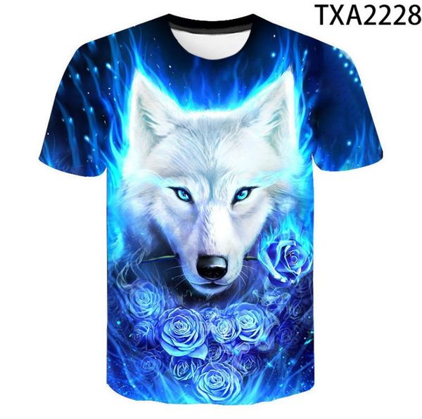 

wolf 3d print animal cool funny t-shirt men short sleeve summer tees fashion t shirt, White;black