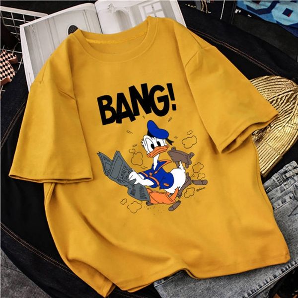 

short-sleeved female ins fashionable women's underpants 2020 round collar student t-shirt printing female short-sleeved t-shirt, White