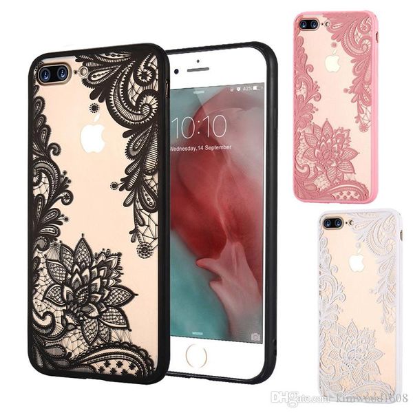 

lace floral paisley retro flower mandala henna clear case for iphone 6 6s 7 6s 7 plus 5 se 5s phone cover for iphone x case