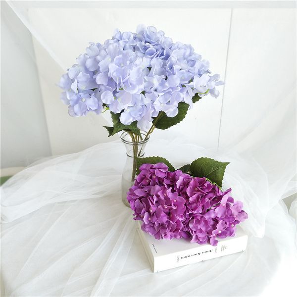 

5 artificial silk peony flowers fake hydrangea bride wedding home party valentine's day decoration