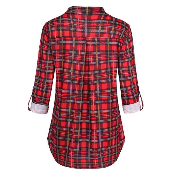 

women maternity blouse long sleeve plaid print nursing blouse breastfeeding maternity casual winter blouse shirt c850#, White