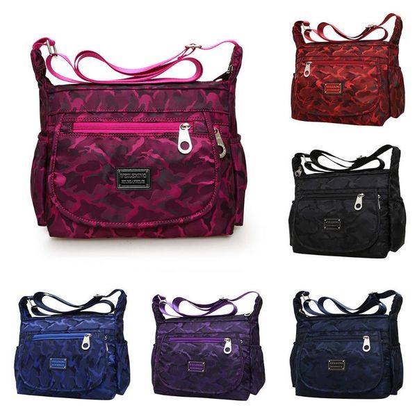 

2020 women's bag printed nylon zipper waterproof shoulder bag fashion large capacity travel messenger handbag shoulder
