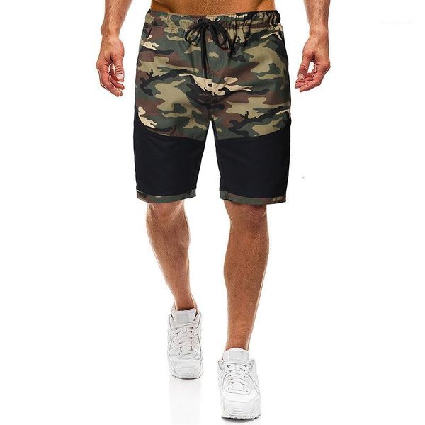 

street beach sports half length shorts mens camouflage shorts summer casual male, White;black