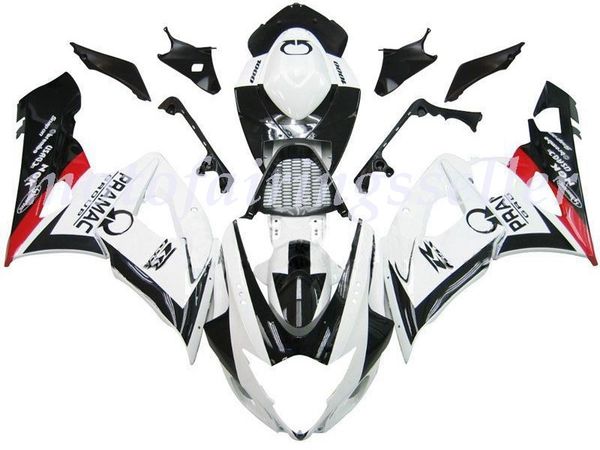 

new abs plastic fairings kit fit for suzuki gsxr1000 2005 2006 gsxr1000 05 06 injection mold white black no2