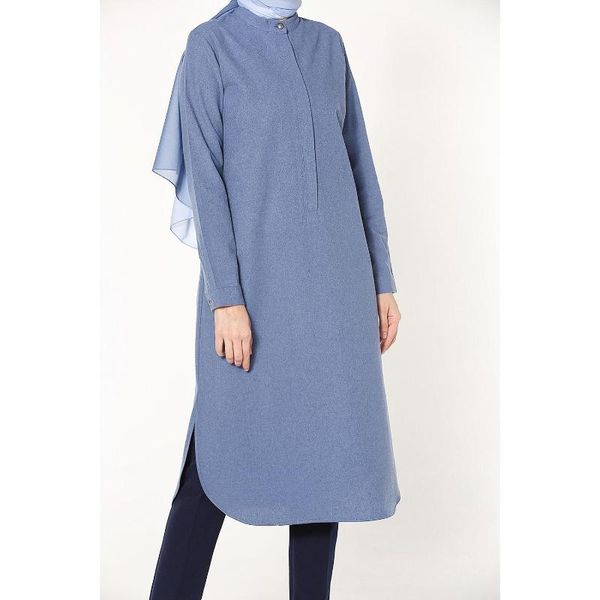 

half placket tunic, White