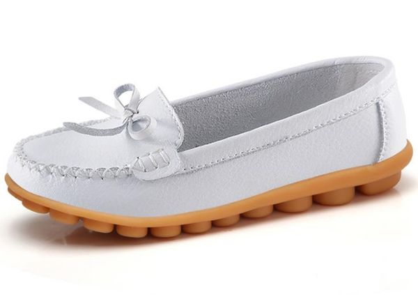 

women flats casual shoes leather fashion comfortable non-slip women's shoes 187, Black