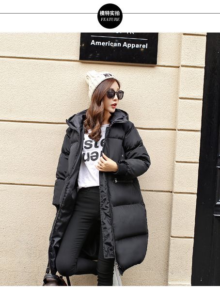 

big size women winter jackets womens winter coats 90% cotton super warm waterproof windproof outwear loose black long parkas