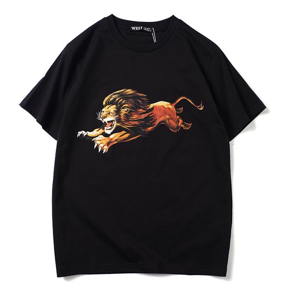 

luxury men's t-shirt fashion lion print designer t-shirt short sleeve men and women hip-hop t-shirt