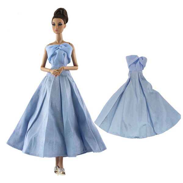 

elegant doll tube evening dress for 12inch girl doll dress up accessory