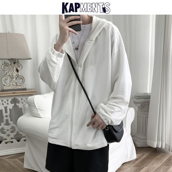 

kapments men loose streetwear sports jackets 2020 mens harajuku japan style solid coats couple korean hip hop fashions jackets, Black;brown