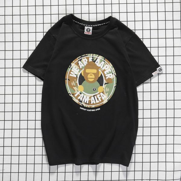 

men 1/bape luxurys tshirt designer brands tshirt custom made couple leisure selling tshirts comfortable printing cotton -xx, White;black