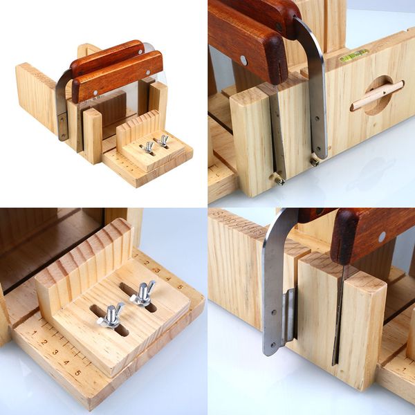 

pine diy soap kits loaf soap cutters rectangle toast slicer/maker stainless steel wavy blade 3 in 1 soap making supplies
