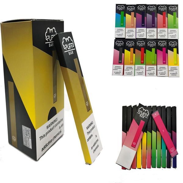 

Puff Bar одноразовое устройство Pod Kit с защитным кодом батарея 280mAh 1,3 мл одноразовая ручка Vape Pen Stick с различными цветами и дисплейной коробкой
