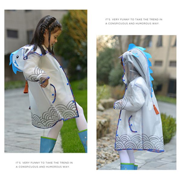 

75-135cm raincoat for children kids rain poncho coat child sets chubasqueros capa de chuva student soft raincoat, Red;brown