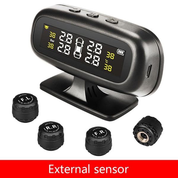 

b-68 wireless tpms car tire pressure usb charge monitoring system lcd display