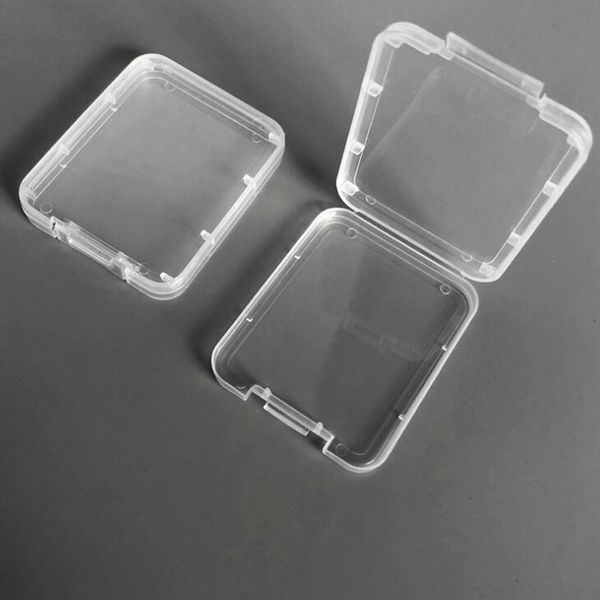 

10 transparent storage boxes damaged container protection box storage card cf card tool box 52 * 42 * 6.5mm