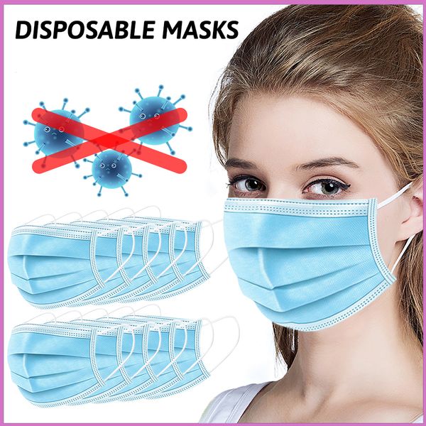 

бренд трехслойная одноразовая маска антипылевой туман рот муфель maschere антибактериальные маски для лица дышащая крышка рта горячая распро