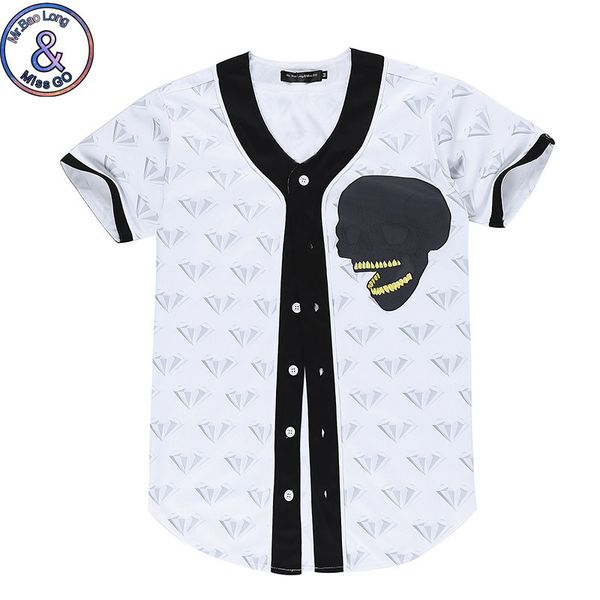 

mens designer 3d printed skeleton bone baseball shirt short t creative pattern hip hop funny halloween short t shirt, White;black