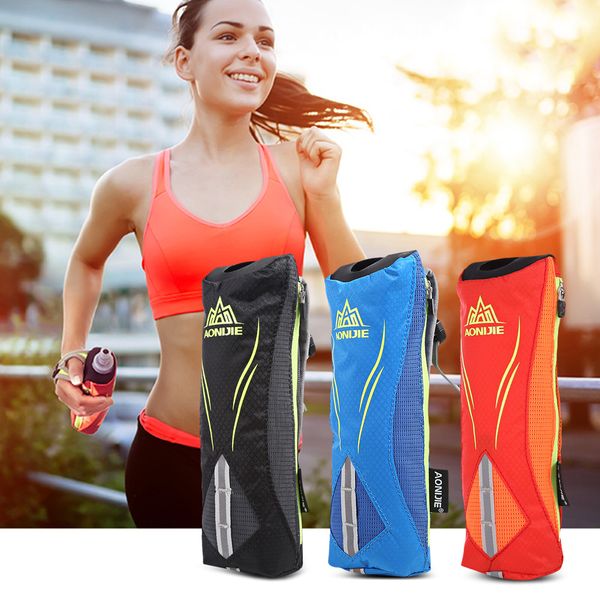

aonijie outdoor 500ml running bags handheld water bottle 5.5 inch phone hydration pack sports bags
