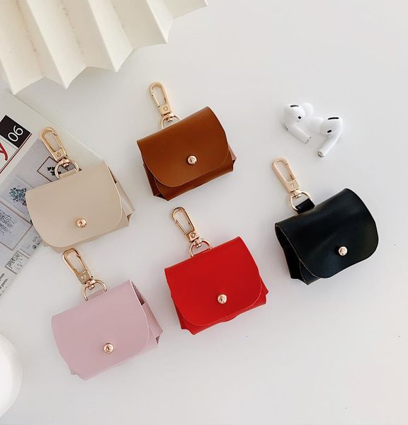 

designer luxury pu leather high-quality case for airpods pro accessories wireless earbuds bluetooth earphone case protective cover bag shell
