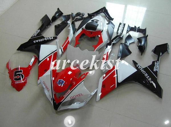 

injection mold new abs motorcycle full fairings kit fit for yamaha yzf-r1 2007 2008 07 08 bodywork set red white black light