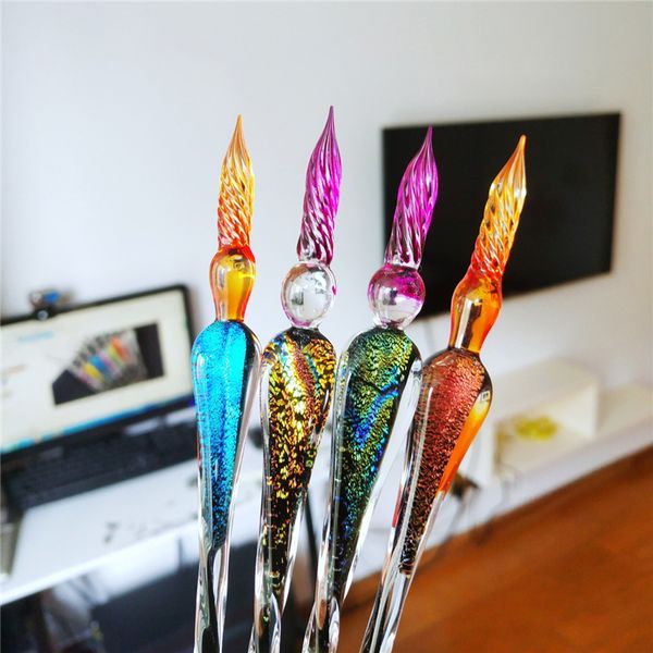 

coloffice star series creative delicate glass pen color ink signature pen set gifts for friends classmates drawing stationery