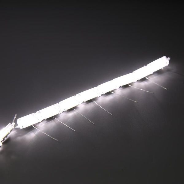

2pcs car flexible waterproof switchback led knight rider strip light for headlight sequential flasher dual color drl turn signal