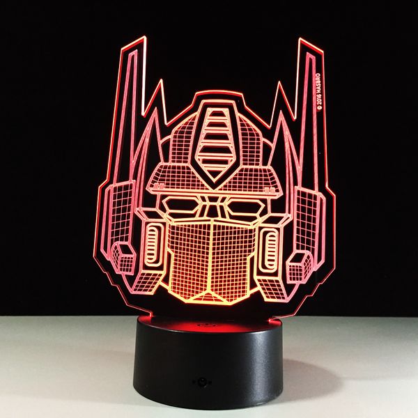 

transformers shape bumblebee 3d lamp night light baby led acrylic remote switch crystal lamps usb bedroom light desk lamp