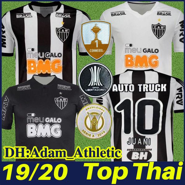 

19 20 atletico mineiro soccer jersey home stripe chara juani football shirts elias patric fans jersey camisa de atletico mineiro shirt, Black;yellow