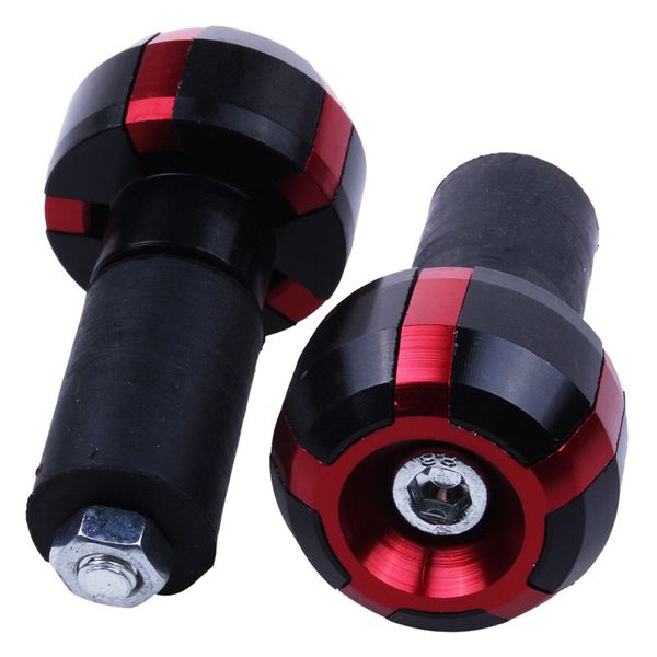 

7/8"22mm motorcycle bike anti vibration handgrip weights plug handle bar ends red