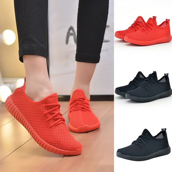 

women's breathable sneakers fashion women's ladies casual anti-slip sport walking sneakers running soft shoes sports shoes @20, Black