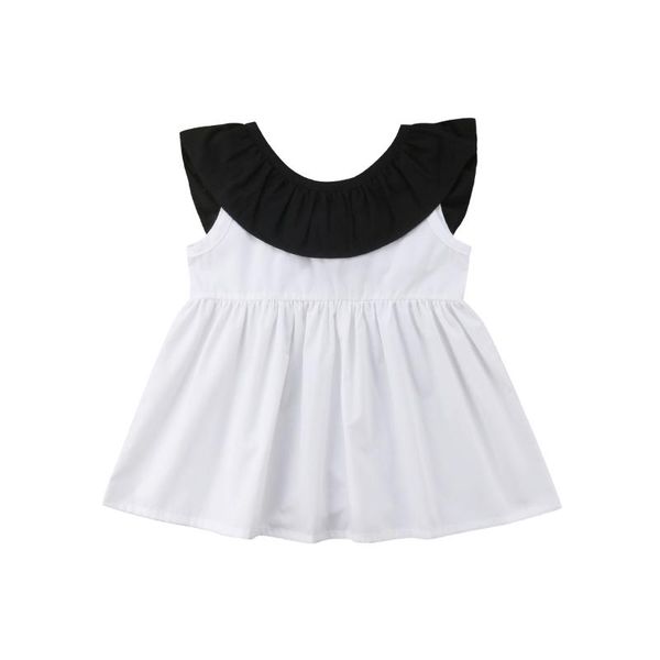 

summer kids baby girl dress lace bow flower princess dresses sleeveless sundress party pageant clothes, Red;yellow