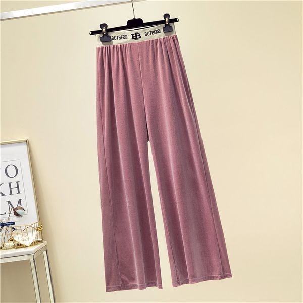 

2019 new spring autumn wide leg pants female thin high waist pants ice silk fashion leisure loose trousers cc1665, Black;white