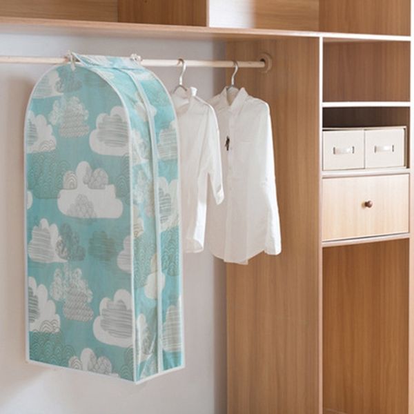

2pcs storage bags clothes protector suit coat dust cover protector clothing storage bag family home hanging organizer other household cleani