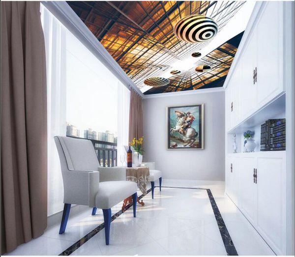 Custom 3d Photo Wallpaper High Rise Sphere Modern 3d Simple Zenith Ceiling Wall Painting Living Room Bedroom Wallpaper Home Decor Wallpaper Designs