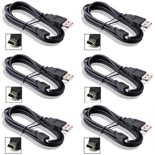 Mini USB2.0 Cable v3 5pin mini USB -USB -USB Fast Data Charge Cables для MP3 MP4 Player Car DVR GPS Digital Camera HDD Smart