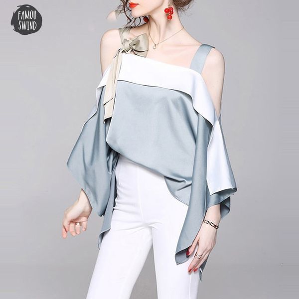 

off blouses shoulder womens and loose slash neck flrare women shirts fashion clothes sleeve summer, White