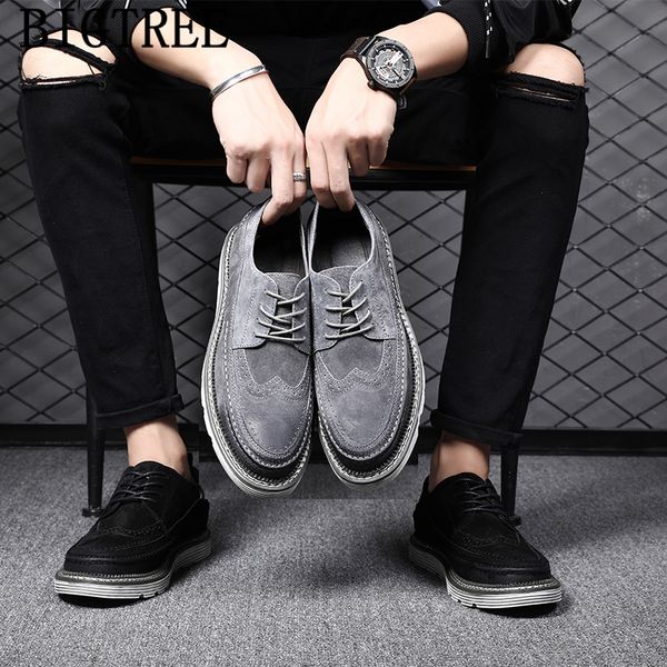 

brogues man shoes leather genuine black oxford shoes for men fashion chaussures homme luxe zapatos hombre casual