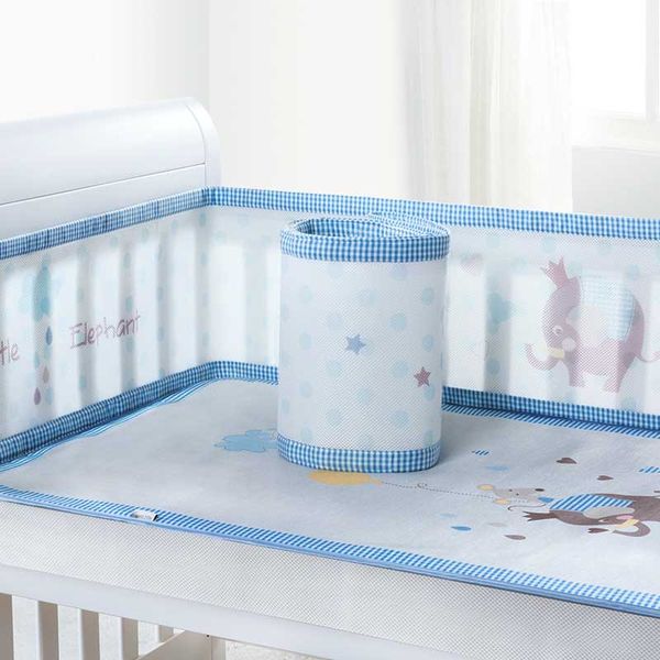 

2pcs long summer baby crib bumper safety crash barrier summer breathable newborn bedding safetys babys bumpers sets