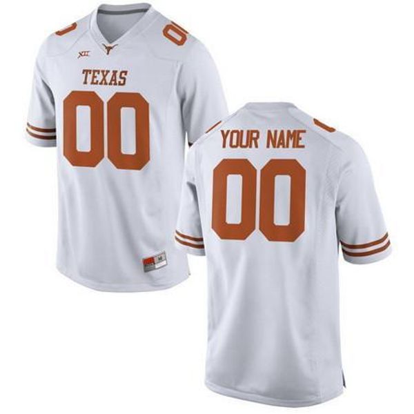 

mens texas longhorns college #13 jerrod heard #55 connor williams white brunt orange stitched xii patch jerseys s-3xl, Black;red
