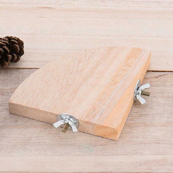 

wooden platform bracket rack toy for pet bird parrot hamster fan branch perches for bird cage toy pet supplies hogard