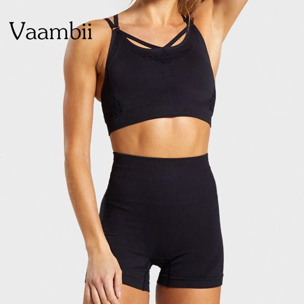 

yoga outfits women energy seamless set workout clothes gym shorts fitness sports bra 2 piece suit female summer sportwear, White;red