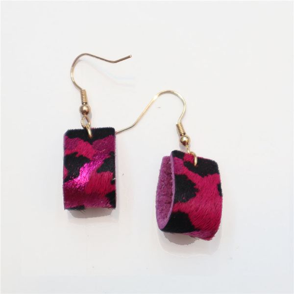 

маленькие милые сложенные серьги из натуральной кожи для женщин заявление геометрические серьги падения женские простые модные ювелирные изд, Silver