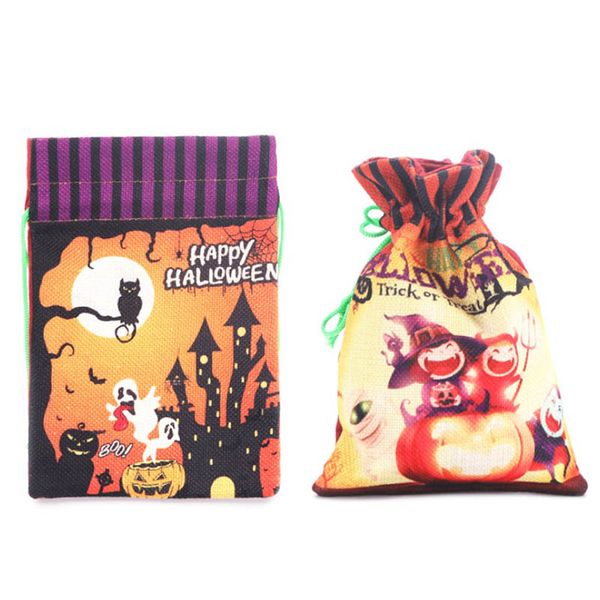 

halloween bags pumpkin witch party nonwovens bag skull devil spider print storage bags kids candy sack drawstring bags