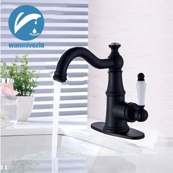 

single handle oil rubbed brass bathroom kitchen mixer taps centerset single hole and cold water basin vessel sink faucet