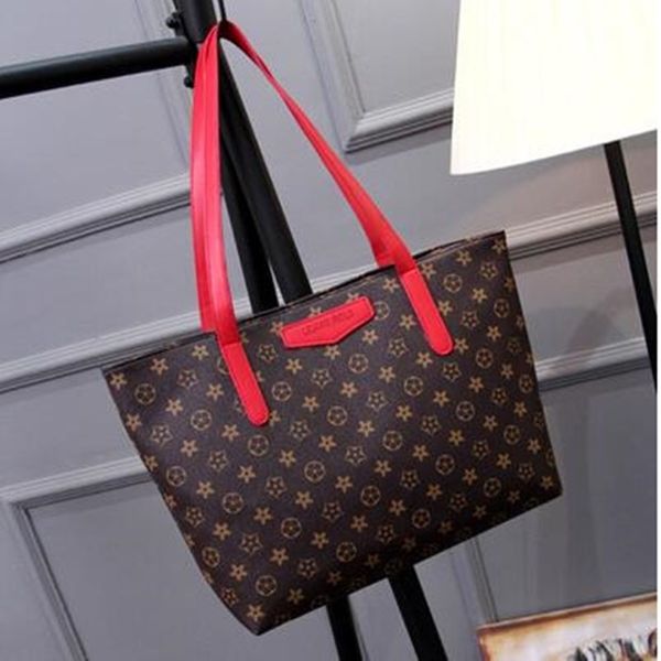 

woman messenger bag fashion casual shoulder bag handle 3 colors lady big capacity purse printing leather female big tote