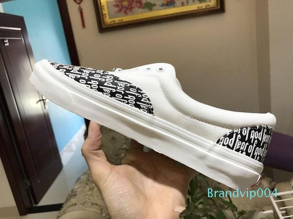 

fear of god men women canvas shoes fog 2018 casual shoes sports sneaker old skool x era 95 reissue canvas shoes fog a, Black