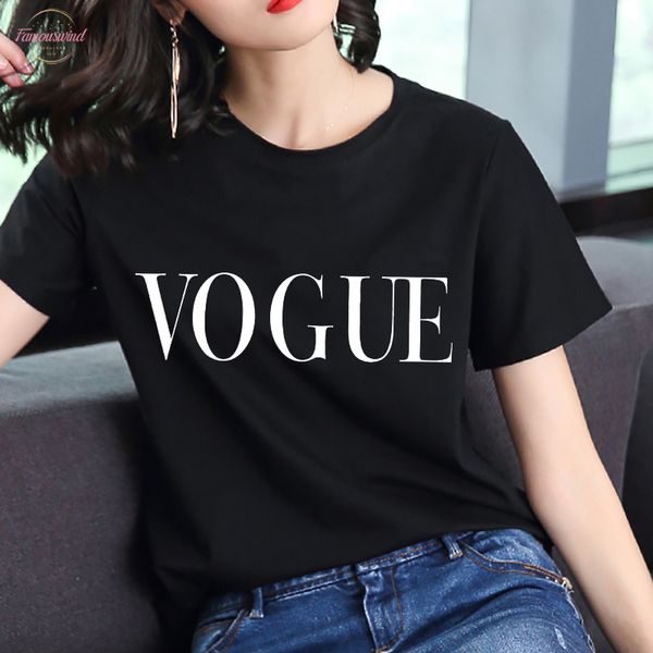 

blouse womens and blouses spandex summer 2020 letter printing vogue harajuku fashion brand female o neck shirt, White
