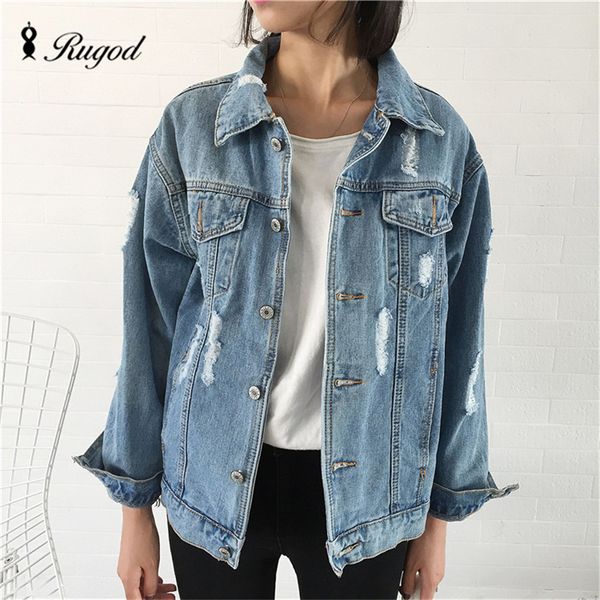 

2019 women basic coat denim jacket women winter denim jacket for jeans coat loose fit casual style, Black;brown