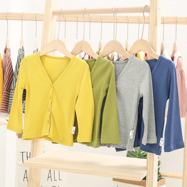 

девочка мальчик сплошной цвет однобортный хлопок кардиган тонкий освежающий пальто дети повседневная теплое пальто дети толстовка, Black